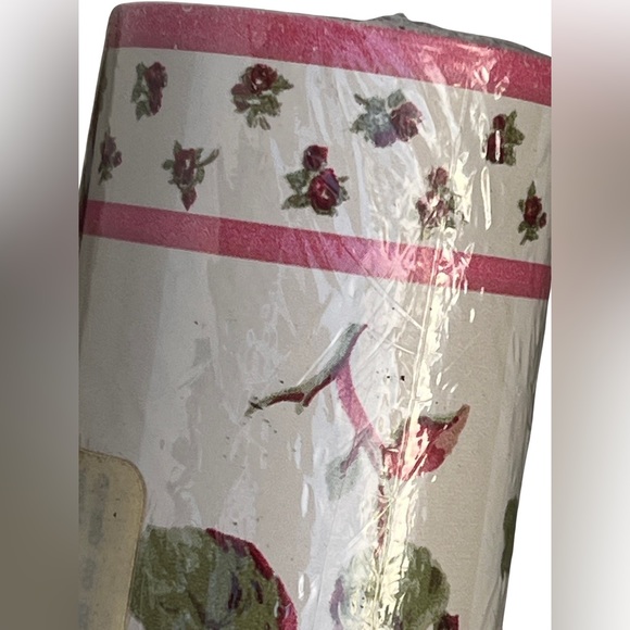 Vintage Floral Wallpaper Border Roll Wrapped Never Used 5 Yards Tercor Inc Chloe - Picture 6 of 9